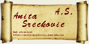 Anita Srećković vizit kartica
